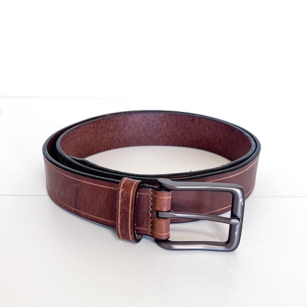 Fossil Stuart Mens Belt Size 40 100 Brown Leather Classic‎ Western Minimal